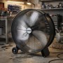 Ventilatore Industriale da Terra ZDM60CM In Metallo 3 Velocità 180W Nero con ruote e maniglia da trasporto Superpotente