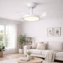 ZEPHIR ZVP4 Ventilatore A Plafoniera Led CCT Con 4 Pale Retrattili E Telecomando, 6 Velocità, funzione reverse e timer