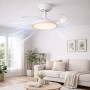 ZEPHIR ZVP4 Ventilatore A Plafoniera Led CCT Con 4 Pale Retrattili E Telecomando, 6 Velocità, funzione reverse e timer