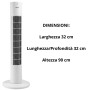 Ventilatore A Torretta Babylon2 Bianco Con Telecomando 60W