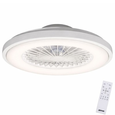 Zephir 2 In 1 Ventilatore Plafoniera Led luce Calda e Fredda con Telecomando 7 pale 6 velocità ZVP6 mod. notturna timer