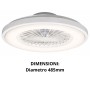 Zephir 2 In 1 Ventilatore Plafoniera Led luce Calda e Fredda con Telecomando 7 pale 6 velocità ZVP6 mod. notturna timer
