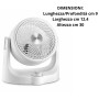 Ventilatore Da Tavolo Zephir Ph25B Con Luce Emozionale 3 pale 3 velocità 40W