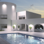 Proiettore LED 30 Watt Slim Metallo Bianco Impermeabile 5 Anni Garanzia 
