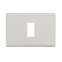 Placca Alluminio 1 Posto Scatola Tonda/Rettangolare Serie Bticino Magic 503/1/X