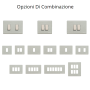 Commutatore Doppio Tasto con Interblocco 1-0-2  Serie  Bticino Magic 5052N