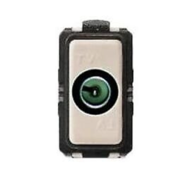 Presa TV Passante Serie Civile  Faeg  Diametro 9,5mm Bianca
