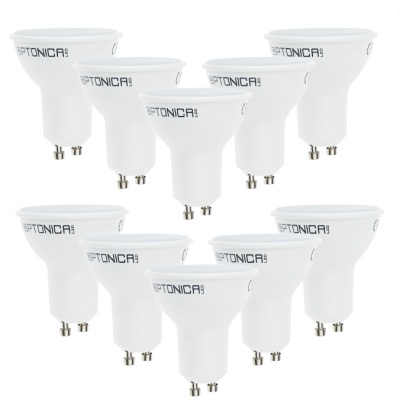 Lampadina Dicroica LED GU10 6.5 W Resa 40Watt Risparmio Energetico 2700K Pezzi 10