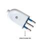 Spina Elettrica Attacco Piccolo Bianca 10  Ampere Ecova