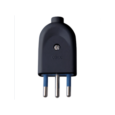 Spina Elettrica Nera Attacco Piccolo  10  Ampere Ecova