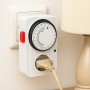 Ecova 20808 Timer Meccanico Giornaliero Programmabile con Presa Bipasso 16a