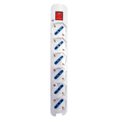 Multipresa Elettrica Ecova 6  Ingressi  Universali  10/16A Colore Bianco