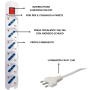 Multipresa Elettrica Ecova 6  Ingressi  Universali  10/16A Colore Bianco