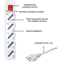 Multipresa Elettrica Ecova 5  Ingressi  Universali  10/16A Colore Bianco