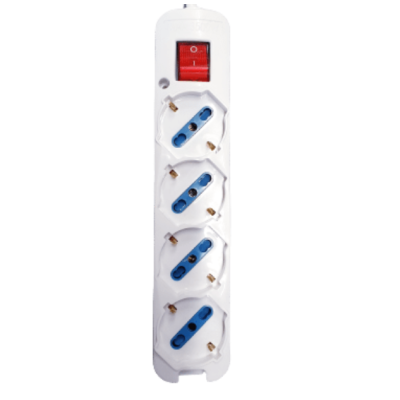 Multipresa Elettrica Ecova 4  Ingressi  Universali  10/16A Colore Bianco