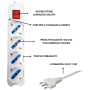 Multipresa Elettrica Ecova 4  Ingressi  Universali  10/16A Colore Bianco