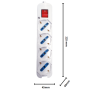 Multipresa Elettrica Ecova 4  Ingressi  Universali  10/16A Colore Bianco