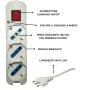 Multipresa Elettrica Ecova 3  Ingressi  Universali  10/16A Colore Bianco