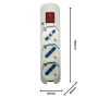 Multipresa Elettrica Ecova 3  Ingressi  Universali  10/16A Colore Bianco