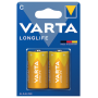 Varta Batteria Longlife Mezza Torcia C Alcalina Blister 2 Pezzi