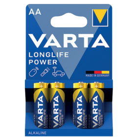Varta Batteria Longlife  Power Stilo AA Alcalina Blister 4 Pezzi