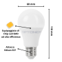 Lampadina LED Goccia E27 11Watt Resa 70Watt Risparmio Energetico 2700K Pezzi 10