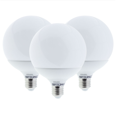 Lampadina LED Globo E27 15Watt Resa 88Watt Risparmio Energetico 2700K Pezzi 3