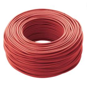 Cavo Elettrico Cordina Unifilare FS17 Sezione 1,5mmq Colore Rosso 100 Metri
