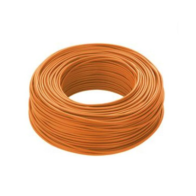 Cavo Elettrico Cordina Unifilare FS17 Sezione 1,5mmq Colore Arancione 100 Metri