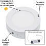 Plafoniera LED Soffitto 6Watt Slim Tonda Alimentatore Incluso