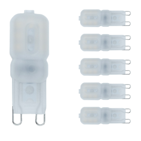 Lampadina LED Bispina G9 3Watt Resa 25Watt Risparmio Energetico 2700K Pezzi 6