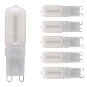 Lampadina LED Bispina G9 5Watt Resa 35Watt Risparmio Energetico 2700K Pezzi 6