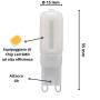 Lampadina LED Bispina G9 5Watt Resa 35Watt Risparmio Energetico 2700K Pezzi 6