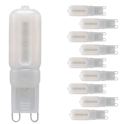 Lampadina LED Bispina G9 5Watt Resa 35Watt Risparmio Energetico 2700K Pezzi 10