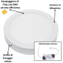 Plafoniera LED Soffitto 24Watt Slim Tonda Alimentatore Incluso