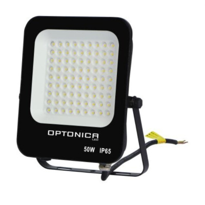 Proiettore LED 50 Watt Slim Metallo Nero IP65  Equivalente 250 Watt