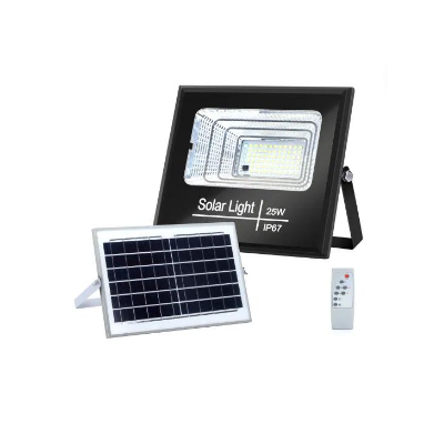 Proiettore LED  Solare  25 Watt  Nero Policristallino  IP67  6500K