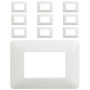 Bticino Matix Placca 3 Posti Tecnopolimero Bianco AM4803BBN Pezzi 10