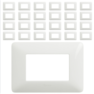 Bticino Matix Placca 3 Posti Tecnopolimero Bianco AM4803BBN Pezzi 25