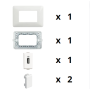 Kit Base Punto Presa USB Tipo A  Bticino Matix Bianco Pezzi 5