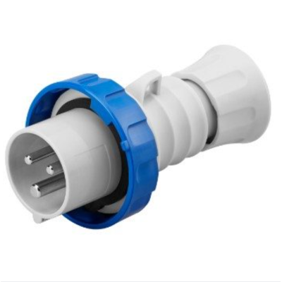 Spina Mobile Diritta Industriale Blu 2P+T 16A Monofase 230V IP67 GW60026H