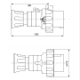 Spina Mobile Diritta Industriale Blu 2P+T 16A Monofase 230V IP67 GW60026H