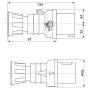Spina Mobile Diritta Industriale Rossa 3P+T 16A Trifase 380V IP44 GW60008H