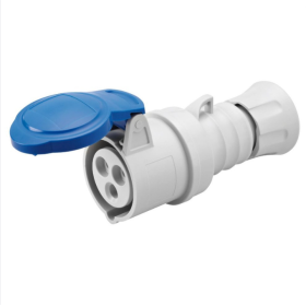 Presa Mobile Diritta Industriale Blu 2P+T 16A Monofase 220V IP44 GW62004H