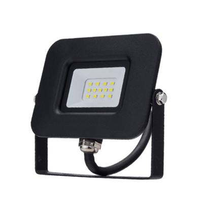 Proiettore LED 10 Watt Slim Metallo Nero Impermeabile 5 Anni Garanzia 