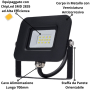 Proiettore LED 10 Watt Slim Metallo Nero Impermeabile 5 Anni Garanzia 