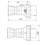 Spina Mobile Diritta Industriale Rossa 3P+N+T 16A Trifase 380V IP67 GW60031H