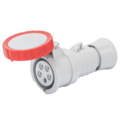 Presa Mobile Diritta Industriale Rossa 3P+N+T 16A Trifase 380V IP67 GW62031H