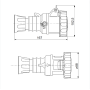 Presa Mobile Diritta Industriale Rossa 3P+N+T 16A Trifase 380V IP67 GW62031H