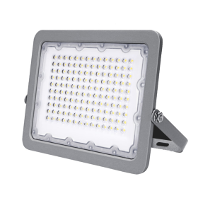 Proiettore LED 100 Watt Slim Metallo Grigio  IP65  Equivalente 527 Watt